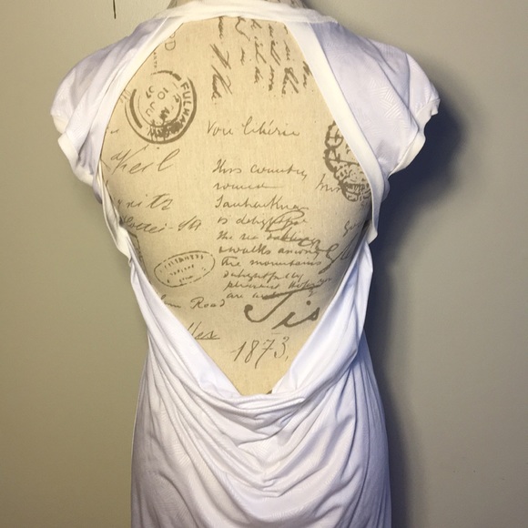 Miss Sixty white slouchy open back mini dress, S - Picture 6 of 8